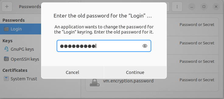 input system login password